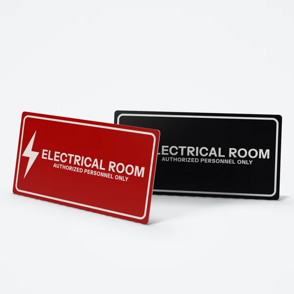 Electrical room door signs
